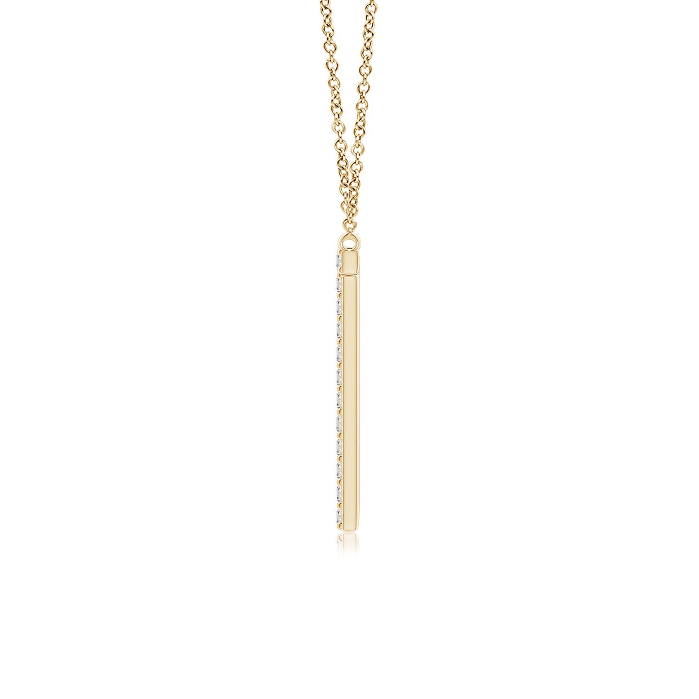 Modern Deco Diamond Capital "T" Initial Pendant