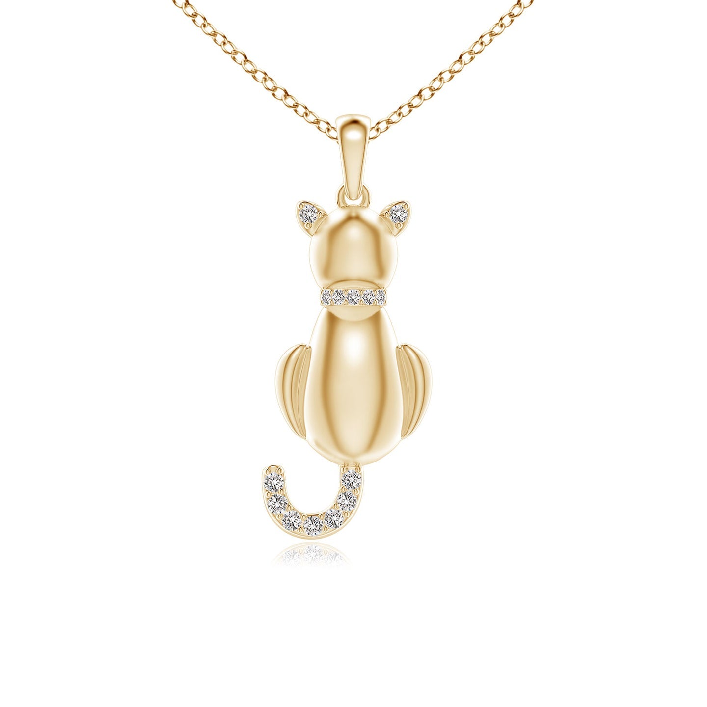 Classic Diamond Cat Pendant
