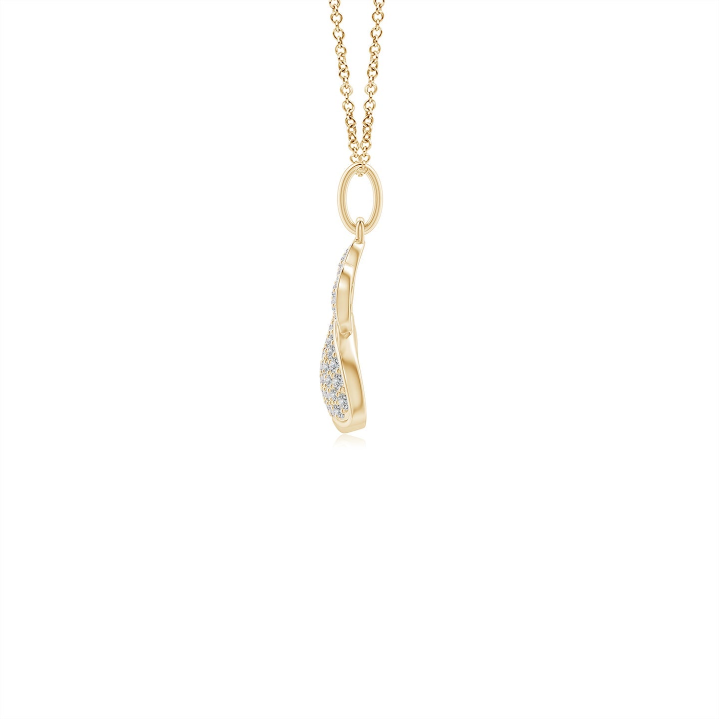 Pave-Set Diamond Paw Pendant