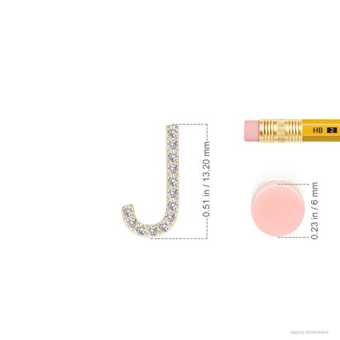 Prong-Set Diamond Capital "J" Initial Pendant