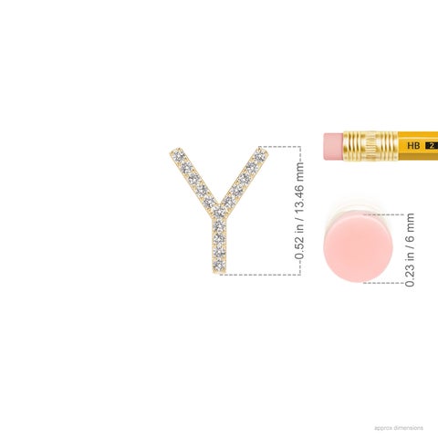 Prong-Set Diamond Capital "Y" Initial Pendant