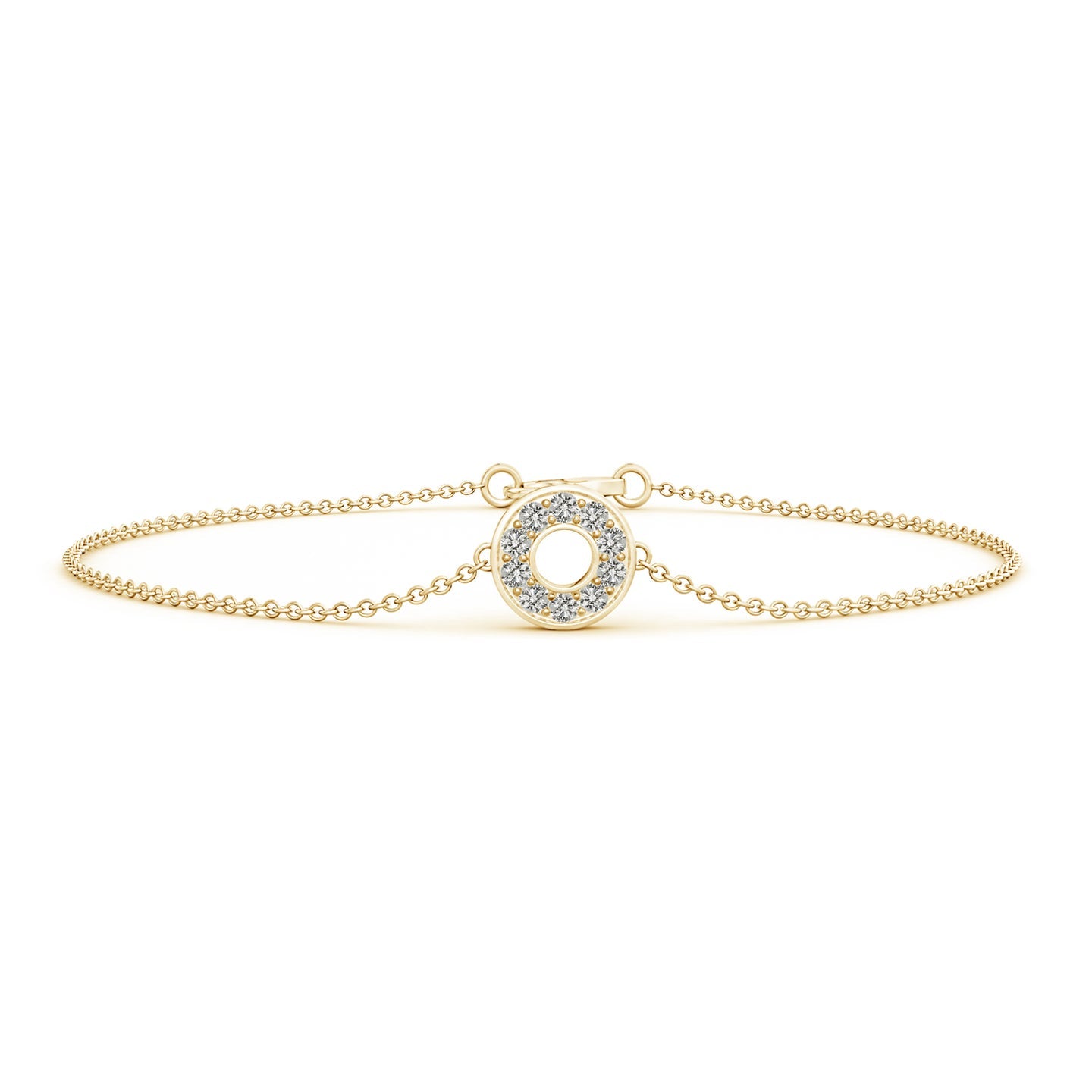 Pave-Set Round Diamond Chain Bracelet