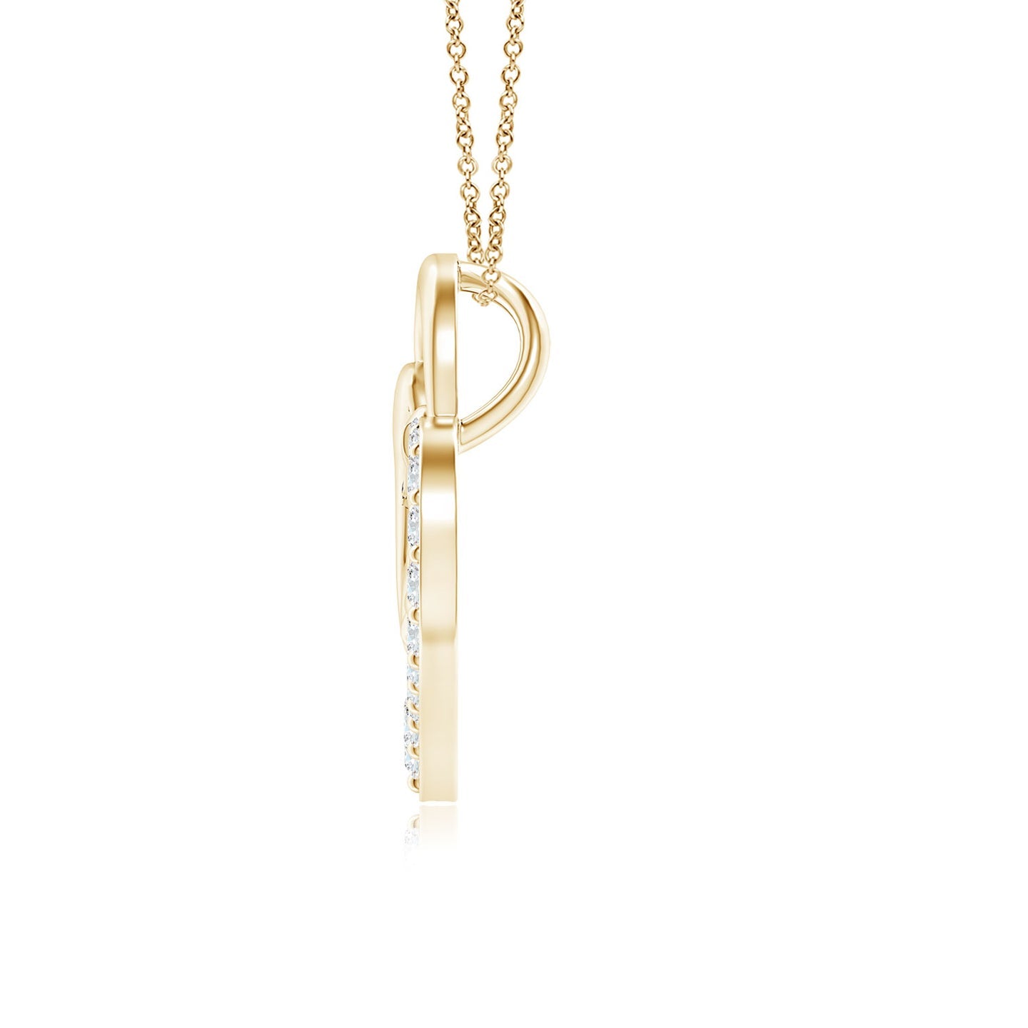 Diamond Heart Mother & Baby Pendant