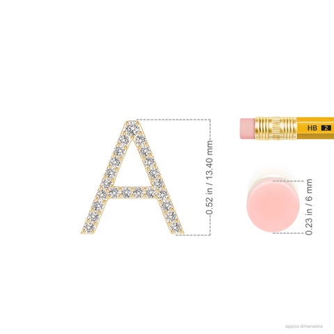 Prong-Set Diamond Capital "A" Initial Pendant