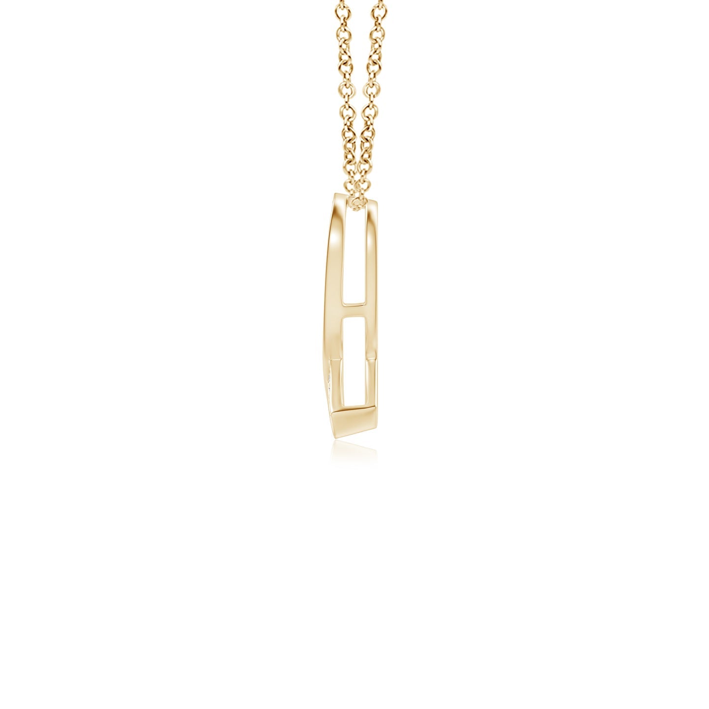 Pave-Set Diamond Awareness Ribbon Pendant