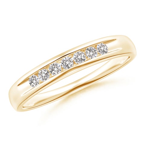 Channel Grooved Classic Diamond Women's Wedding Band