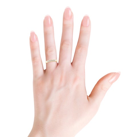 Channel Grooved Classic Diamond Women's Wedding Band