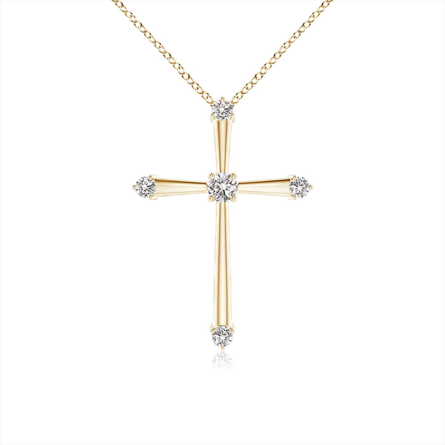 Classic Diamond Budded Cross Pendant