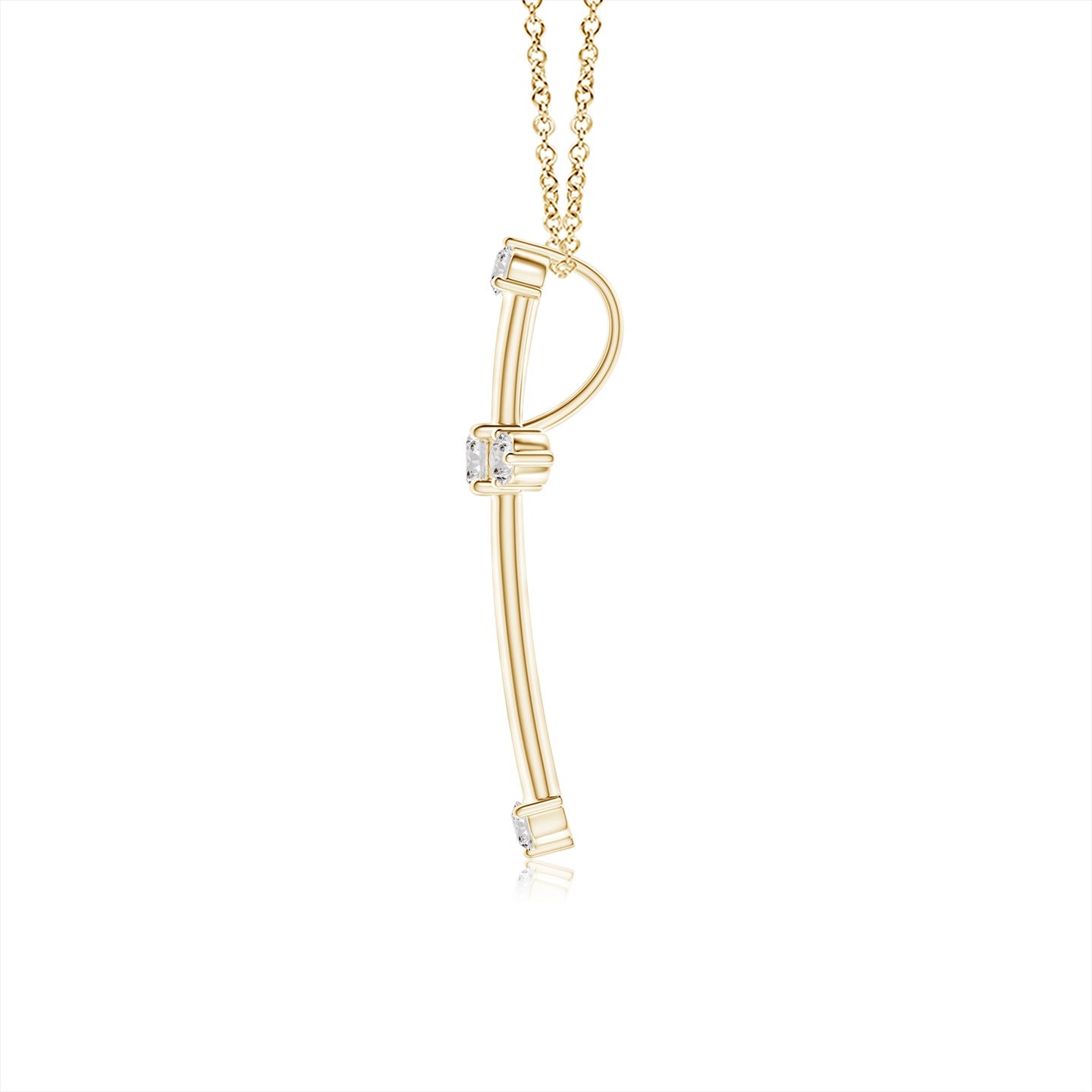 Classic Diamond Budded Cross Pendant
