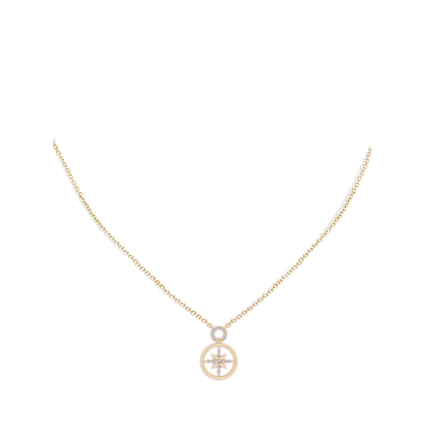Diamond Compass Pendant
