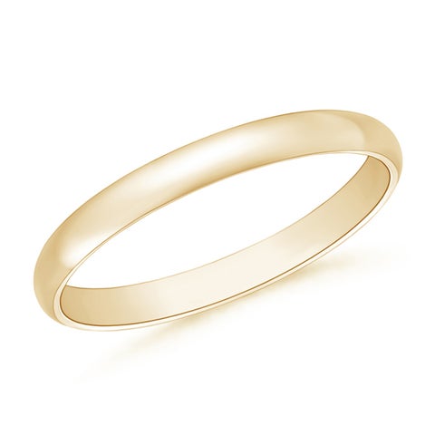 High Polished Plain Dome Wedding Band for Her