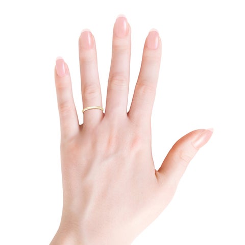 High Polished Plain Dome Wedding Band for Her