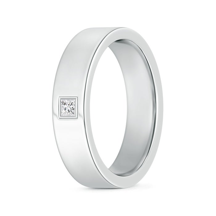 Gypsy Set Princess-Cut Diamond Men's Wedding Ring