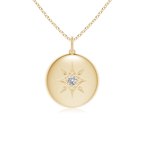North Star Diamond Disc Pendant
