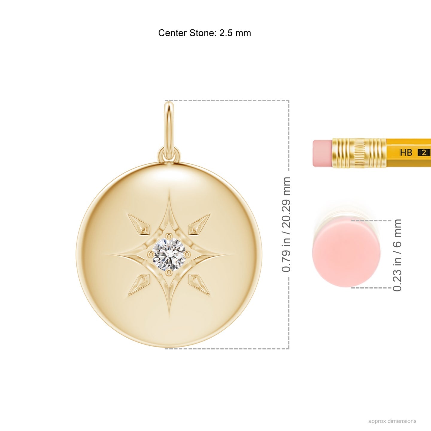 North Star Diamond Disc Pendant