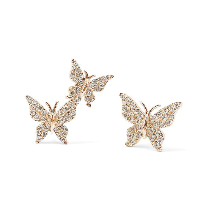 14K Solid Gold Ally Butterfly Diamond Earrings | The Karat Store