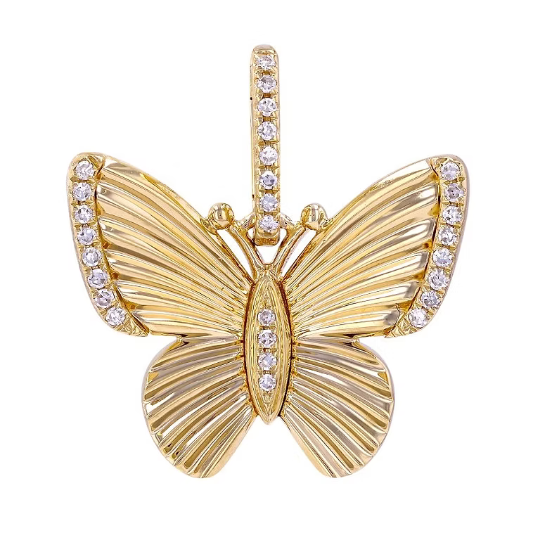 14ct Gold Butterfly Stud Earrings