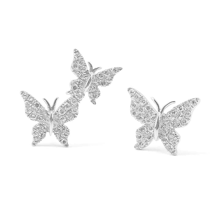14K Solid Gold Ally Butterfly Diamond Earrings | The Karat Store