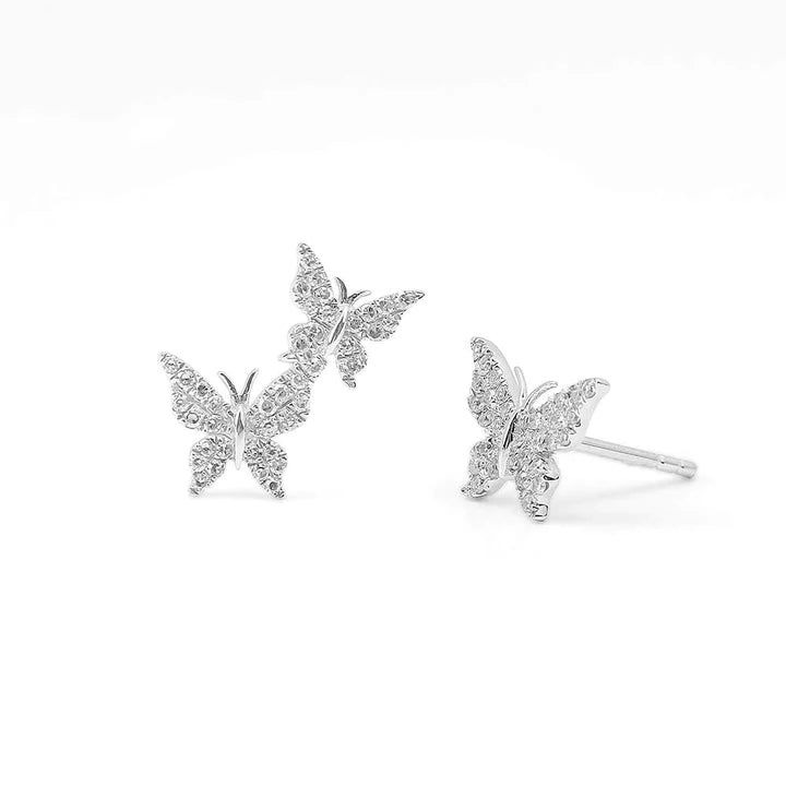 14K Solid Gold Ally Butterfly Diamond Earrings | The Karat Store