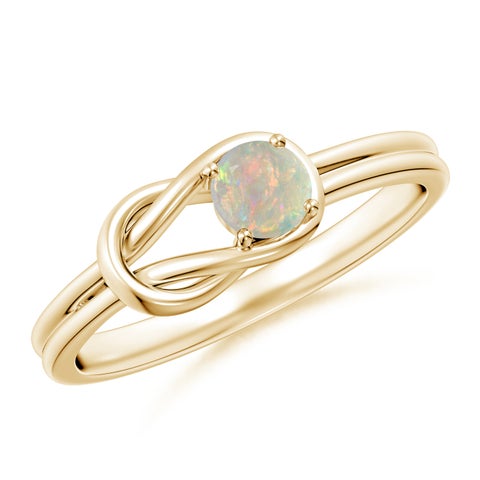 Solitaire Opal Infinity Knot Ring