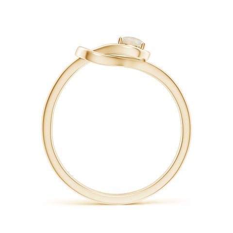 Solitaire Opal Infinity Knot Ring
