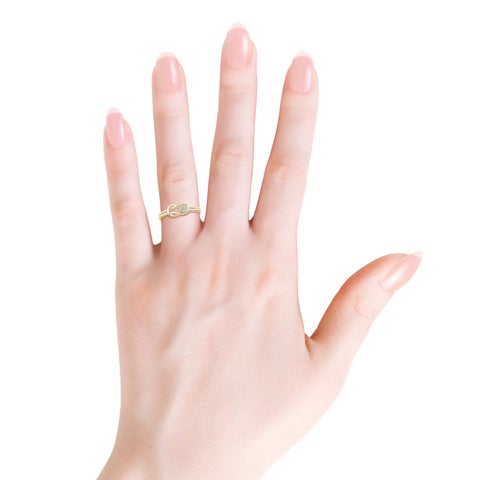 Solitaire Opal Infinity Knot Ring