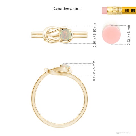 Solitaire Opal Infinity Knot Ring