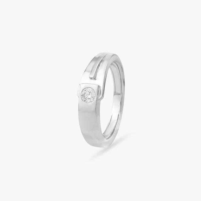 Modern Minimalist Diamond Ring For Men