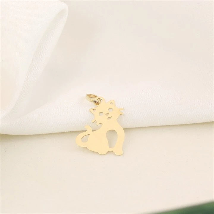 9ct Gold Cat Charm
