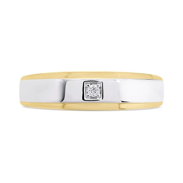 9ct Gold Two Colour Diamond Ring - R3930