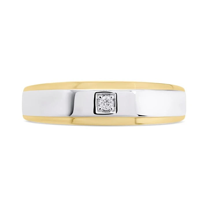 9ct Gold Two Colour Diamond Ring - R3930
