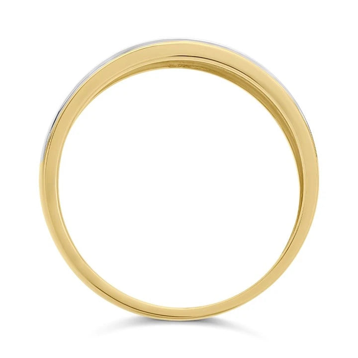 9ct Gold Two Colour Diamond Ring - R3930