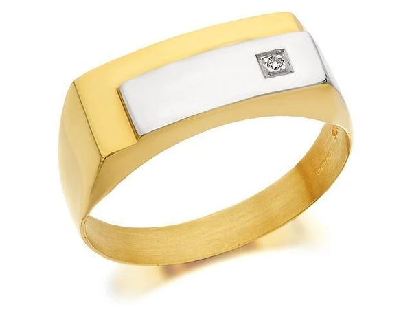 9ct Gold Two Colour Diamond Ring - R3930 | F.Hinds Jewellers