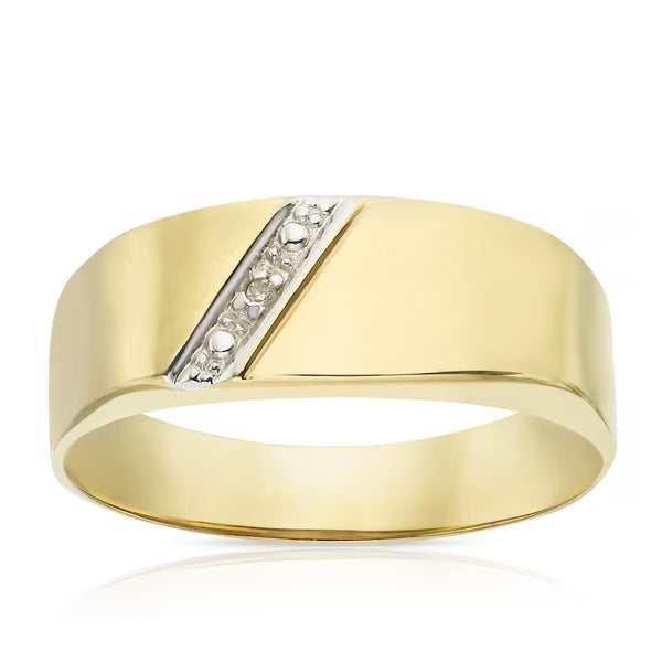 Engagement Ring 9ct Yellow Gold & Polished Diamond Ring | H.Samuel