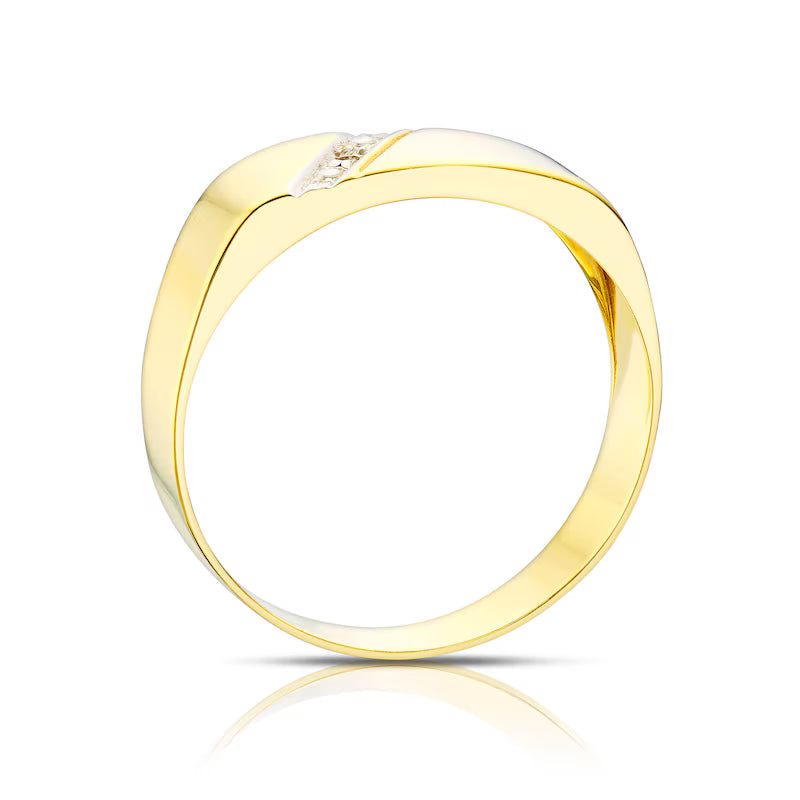 Engagement Ring 9ct Yellow Gold & Polished Diamond Ring | H.Samuel