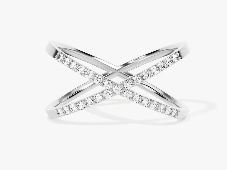 14K Solid Gold Cross Ring
