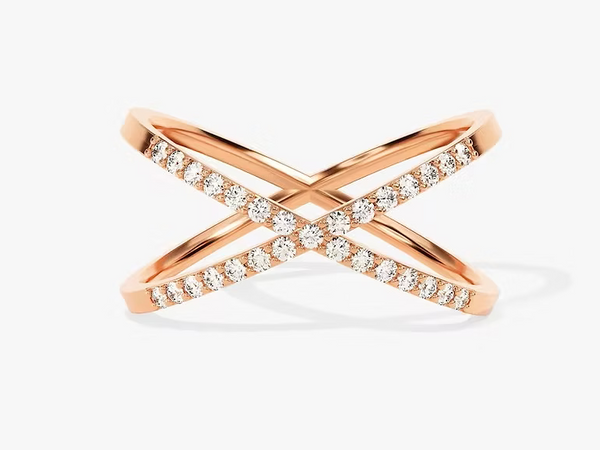 14K Solid Gold Cross Ring