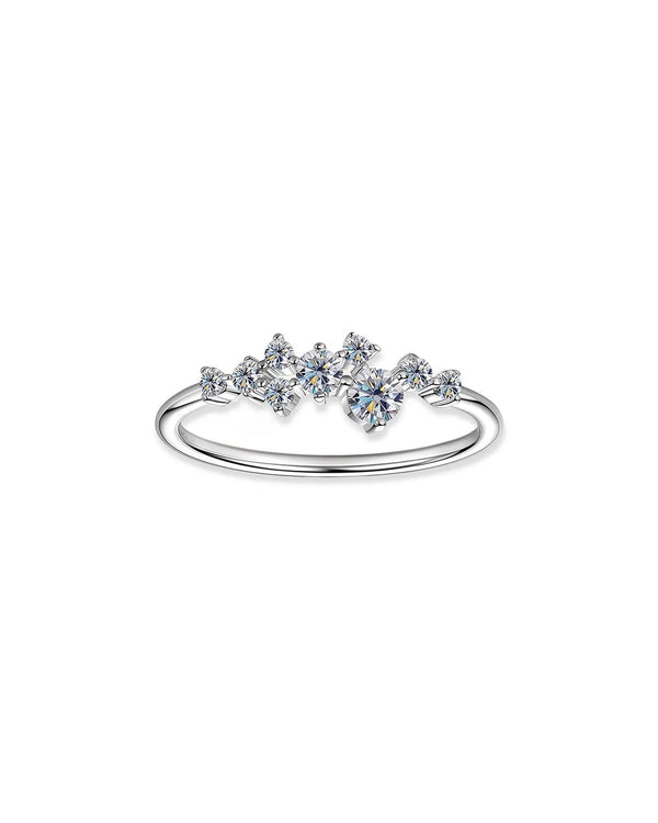 Solid Gold Diamond Cluster Ring