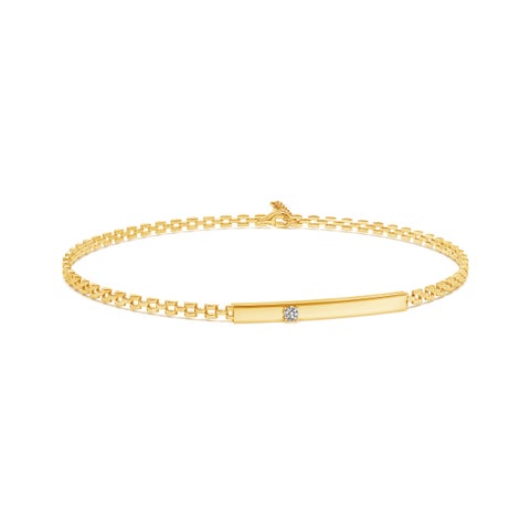 Solitaire Natural Diamond Bar Rakhi